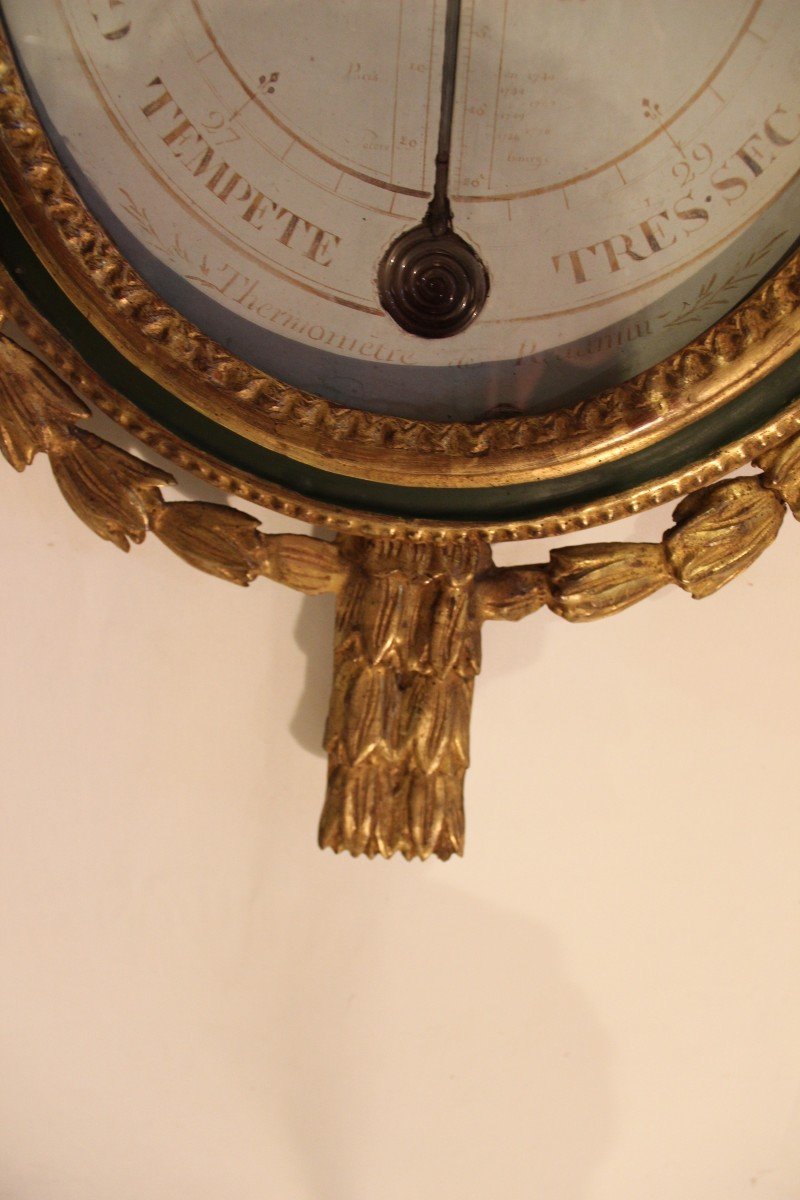 Baromètre Thermomètre époque Louis XVI -photo-1