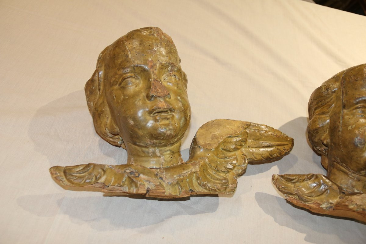 Pair Of Cherubs, Early 18th Century-photo-2