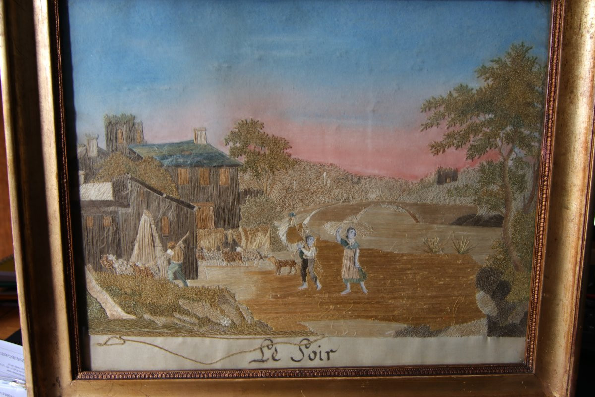 19th Century Needle Painting -photo-3