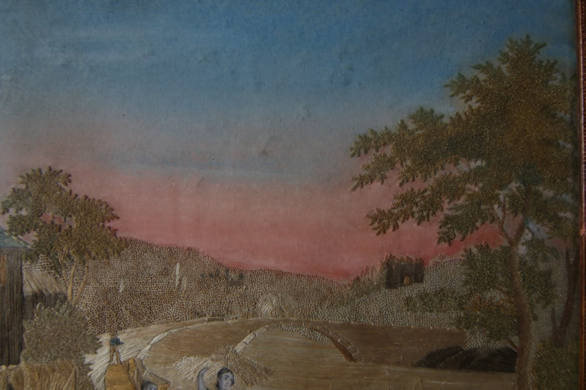 19th Century Needle Painting -photo-2