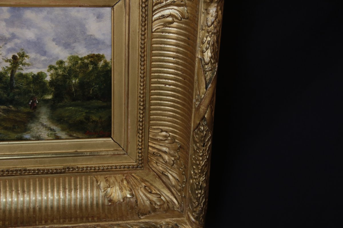 Oil On The Panel "edouard Chauvin"-photo-4