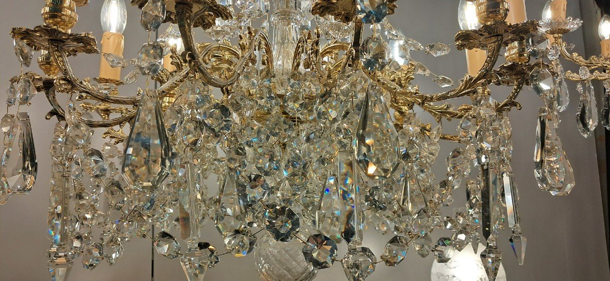 Lustre Cristal époque Napoléon III 87 X 60-photo-1