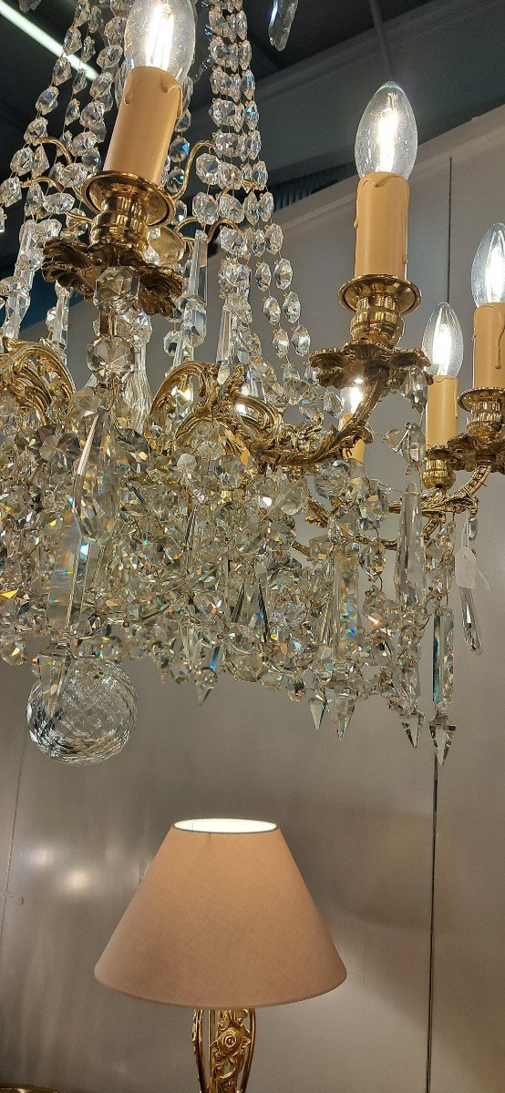 Lustre Cristal époque Napoléon III 87 X 60-photo-3