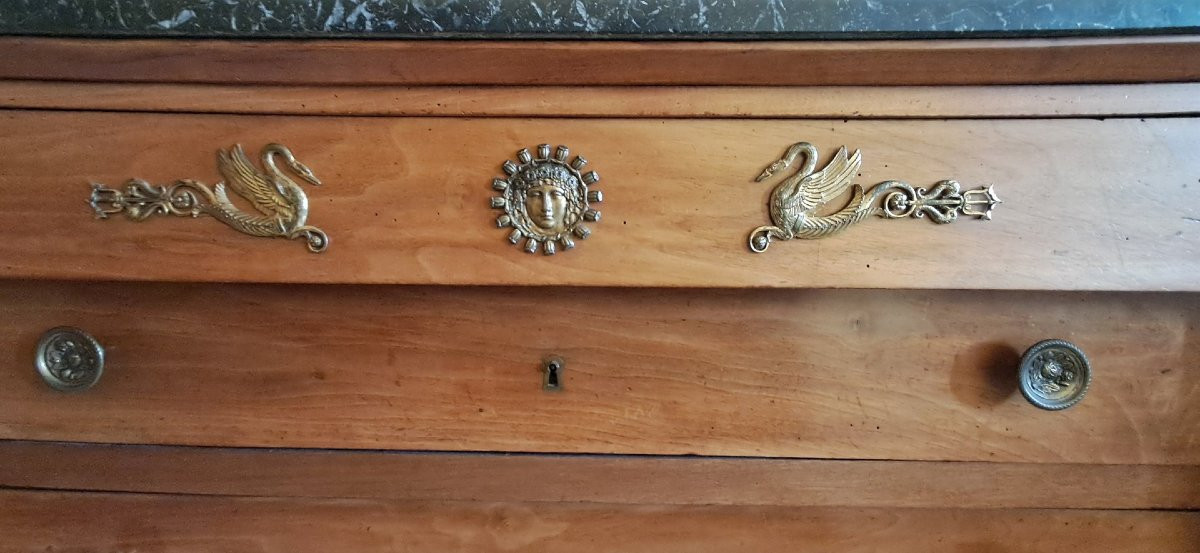 Commode Style Empire En Noyer Bond-photo-3