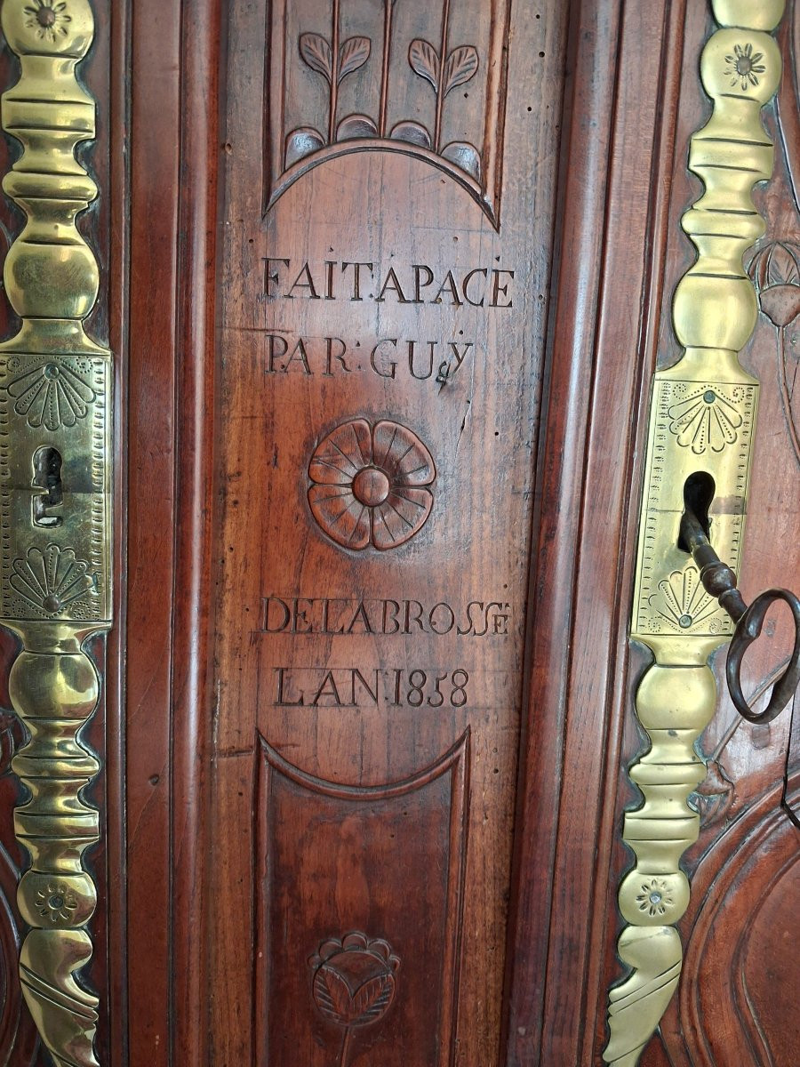 Rennes Wardrobe 1858 Signed -photo-3