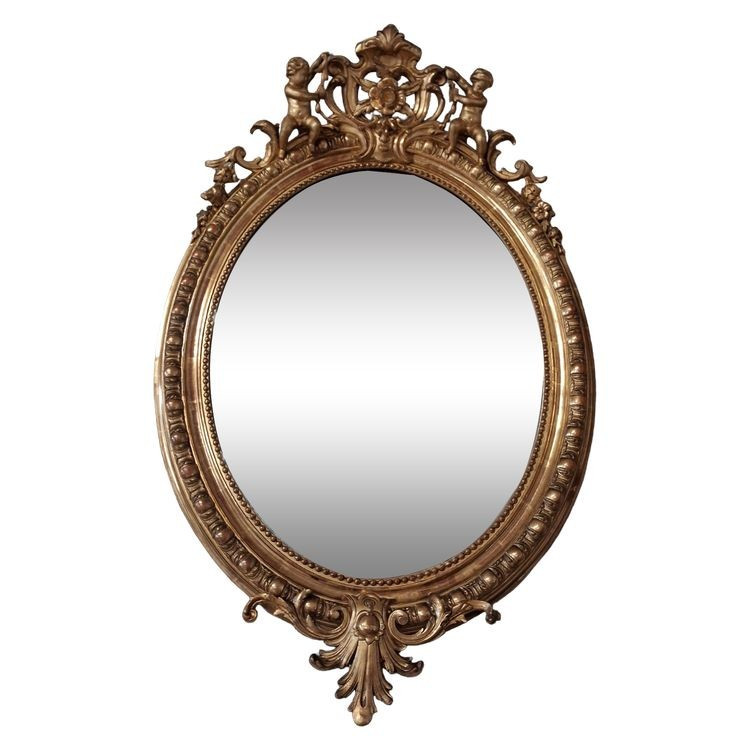 Miroir  XIX aux puttis   124 x 81