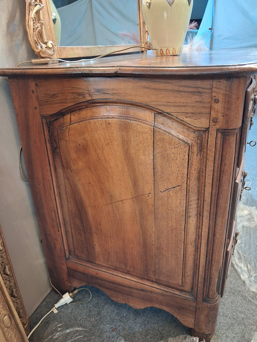 18th Century Chest Of Drawers In Solid Blond Walnut -photo-3