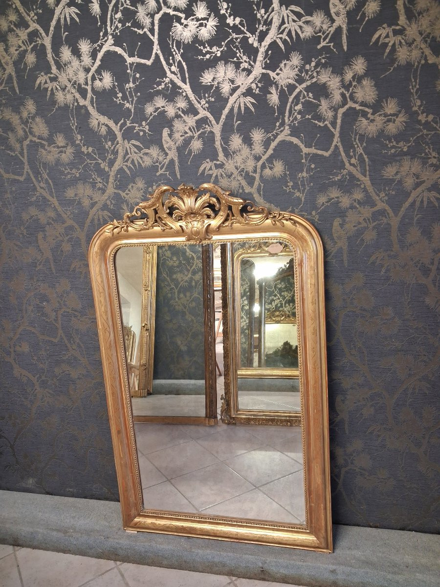 Louis Philippe Period Mirror 138 X 83-photo-2