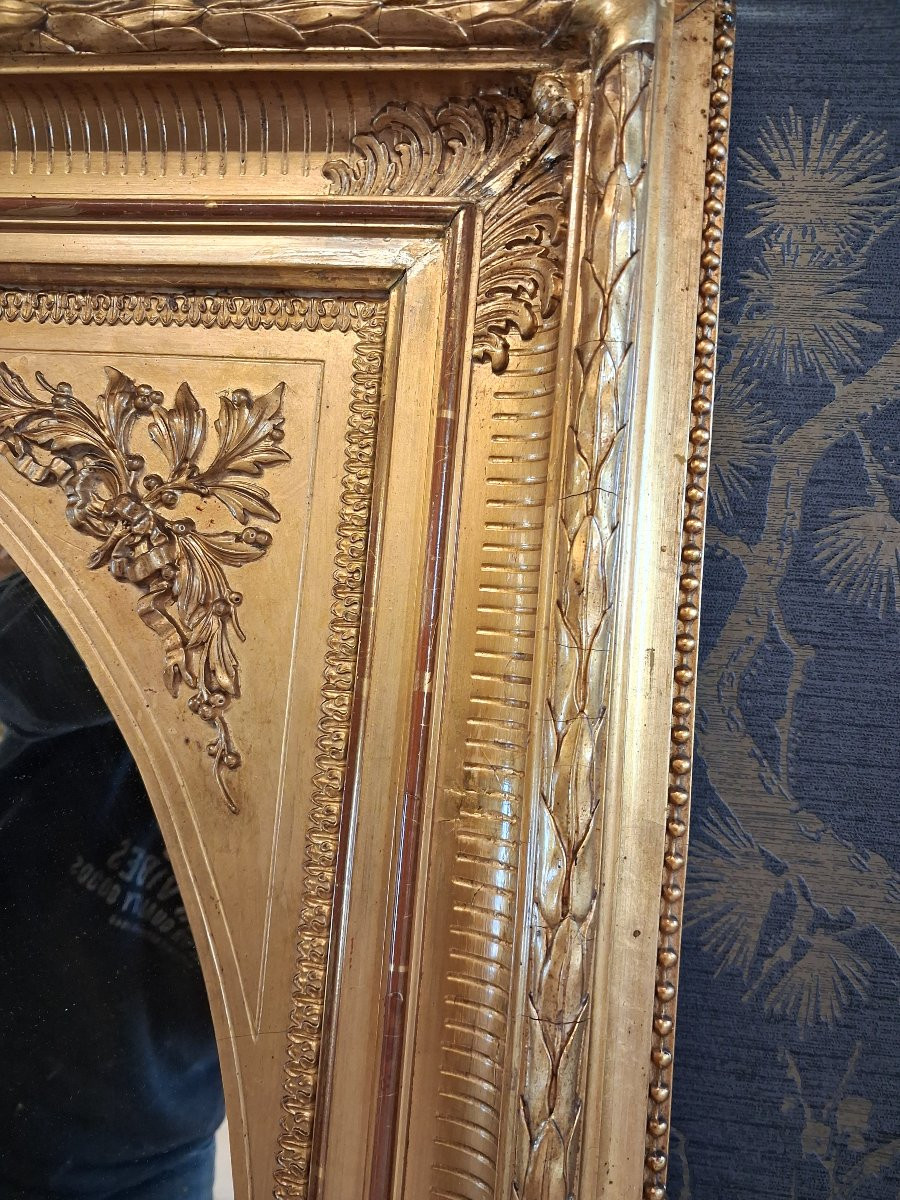 Late 19th Century Mirror 92 Cm X 78 Cm-photo-3