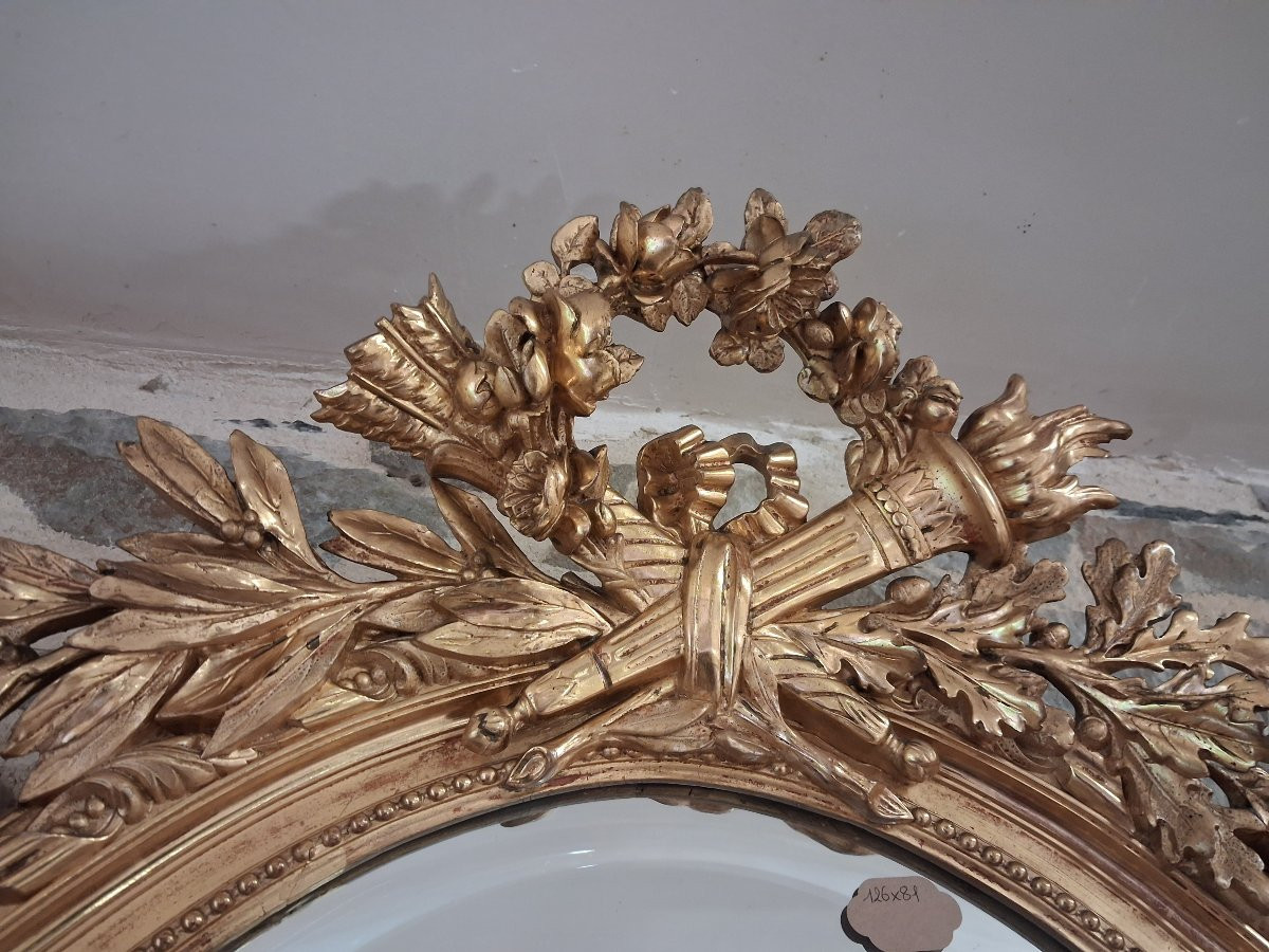 Miroir Oval Napoléon III 126 x 81-photo-2