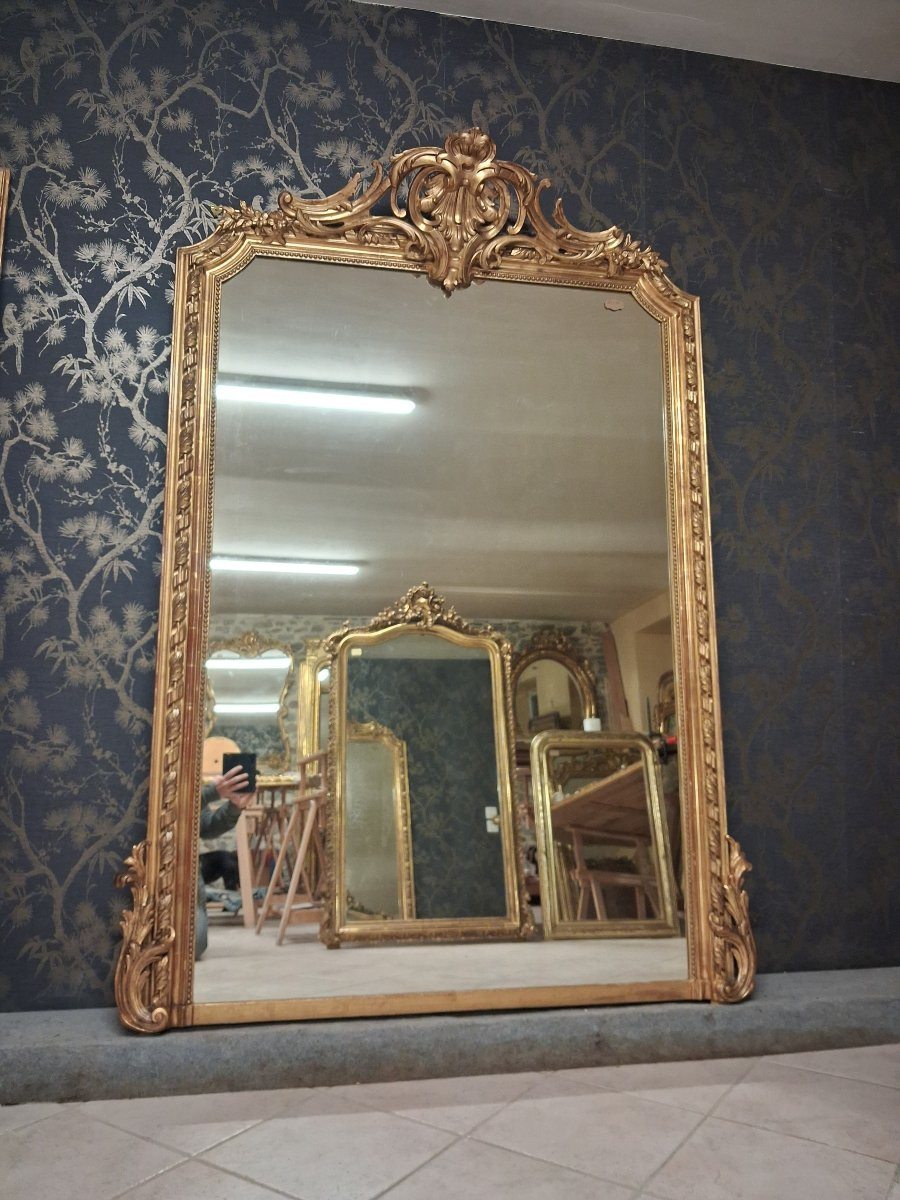 19th Century Mirror, 196 X 140 Cm-photo-2