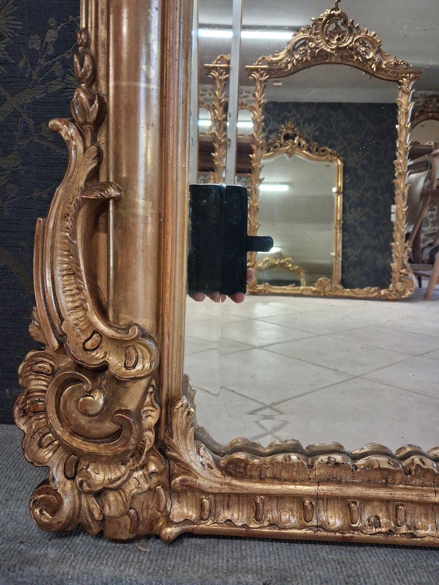 Mirror From The Napoleon III Era, 210 X 126 Cm-photo-3