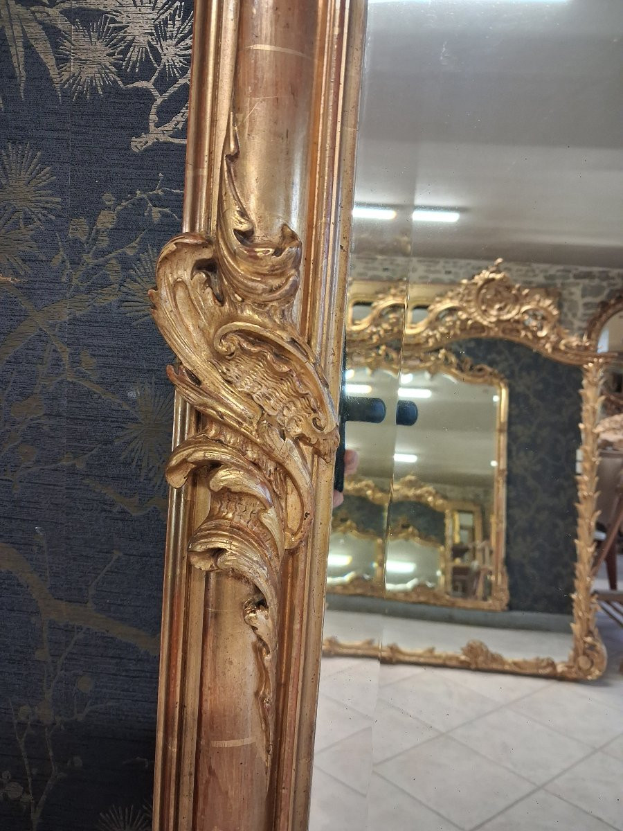 Mirror From The Napoleon III Era, 210 X 126 Cm-photo-1