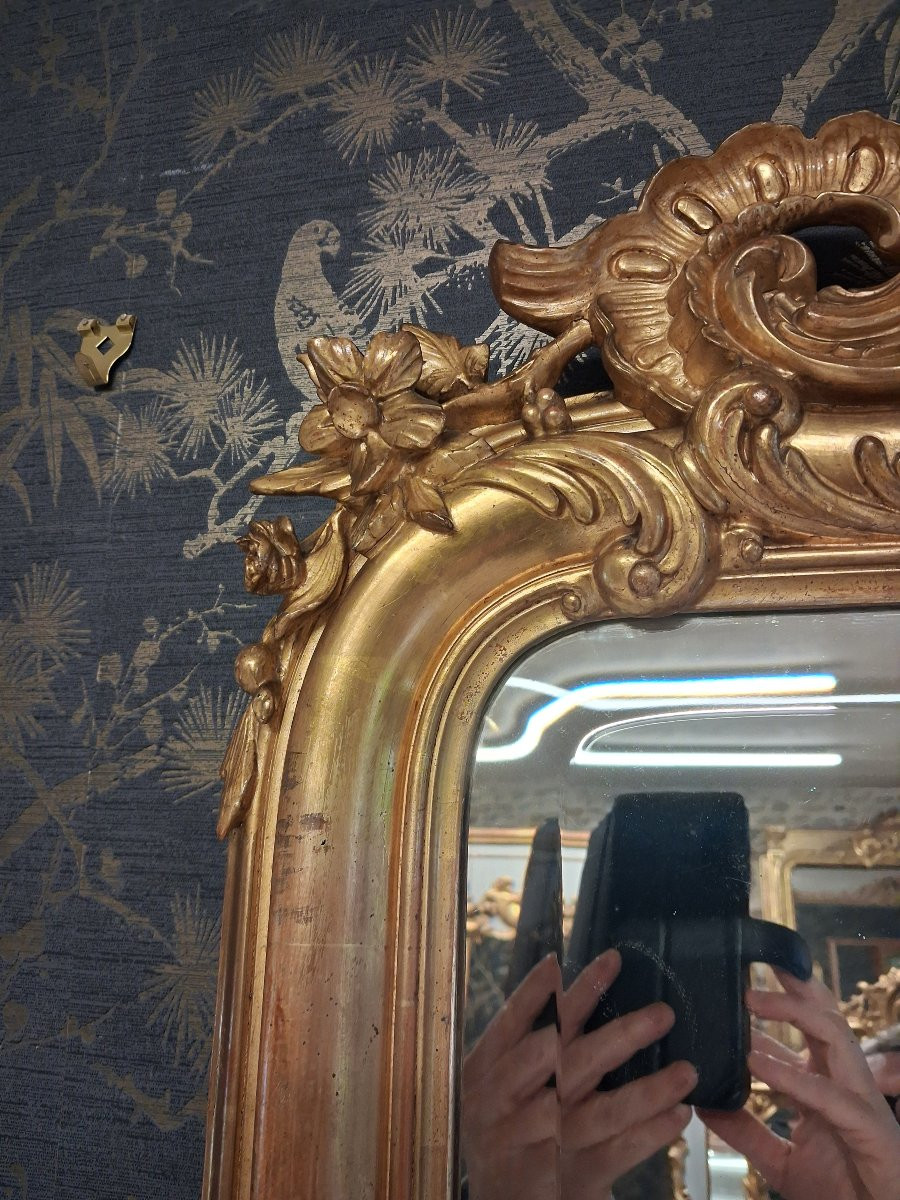 Mirror From The Napoleon III Era, 210 X 126 Cm-photo-3