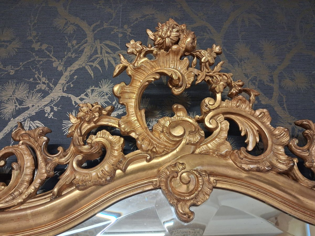 Mirror From The Napoleon III Era, 210 X 126 Cm-photo-4