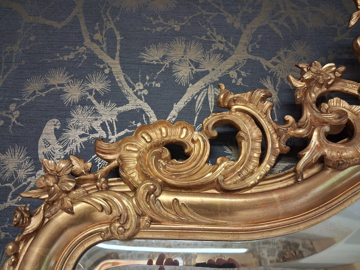 Mirror From The Napoleon III Era, 210 X 126 Cm-photo-5