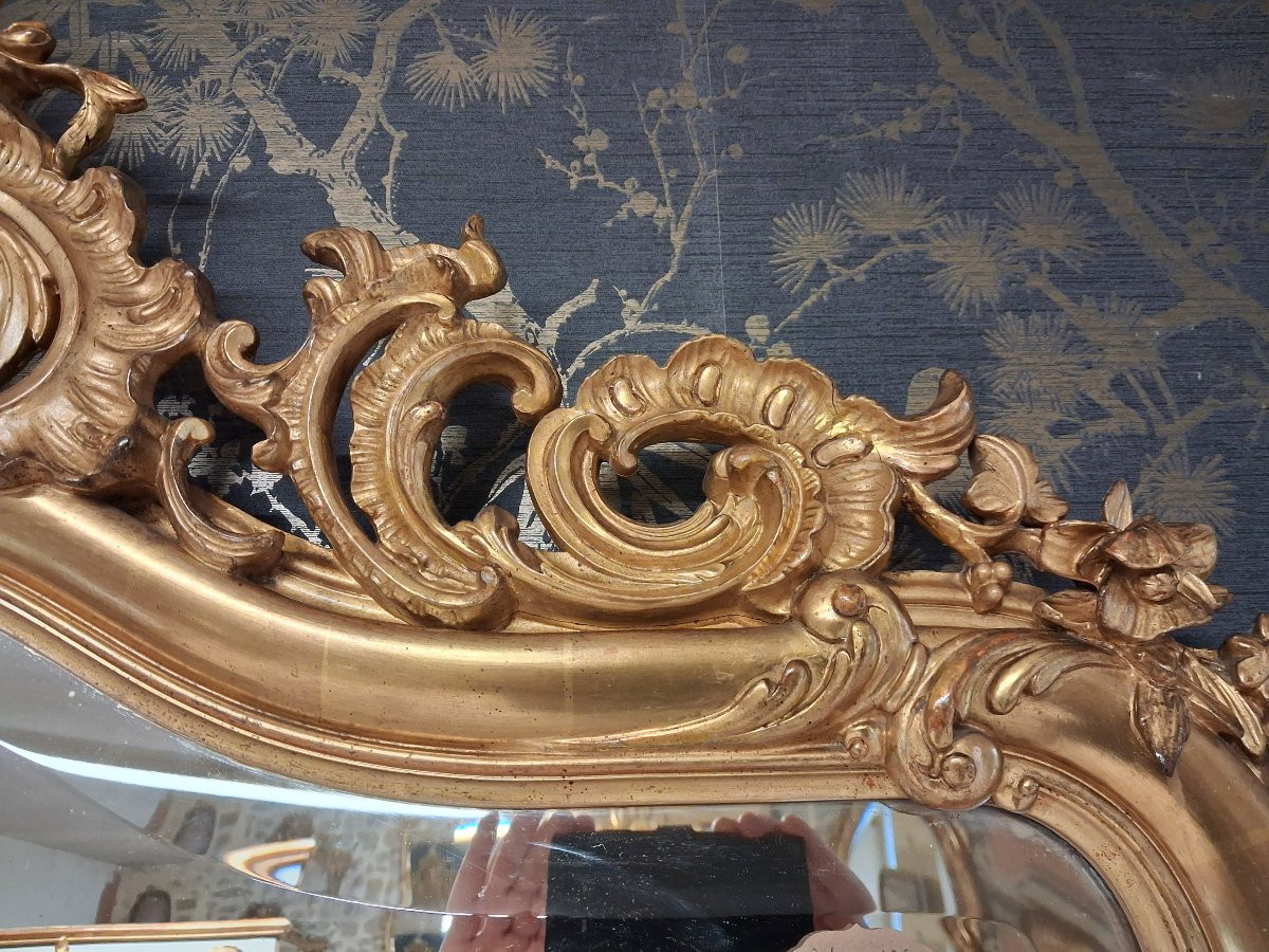 Mirror From The Napoleon III Era, 210 X 126 Cm-photo-6
