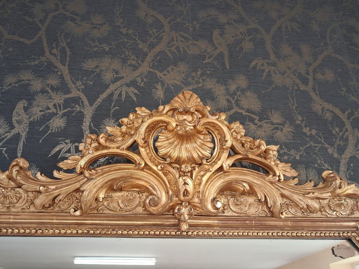 19th Century Mirror Inspired By Louis XV Style, 181 X 115-photo-2
