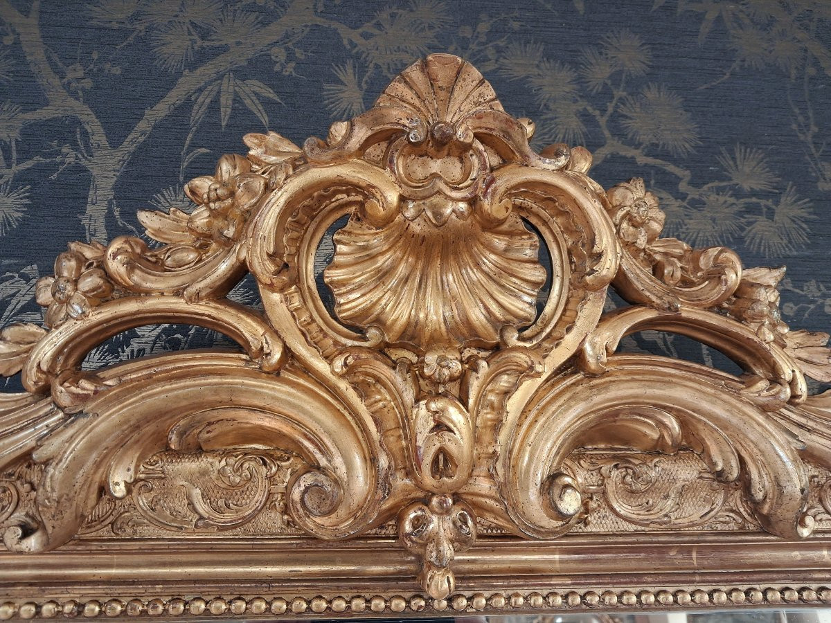 19th Century Mirror Inspired By Louis XV Style, 181 X 115-photo-3