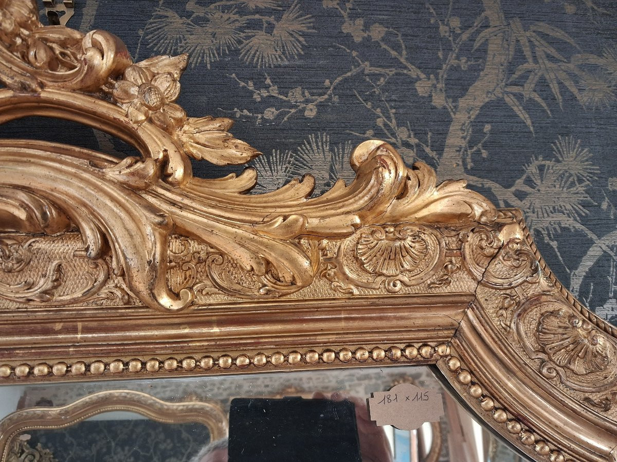 19th Century Mirror Inspired By Louis XV Style, 181 X 115-photo-4