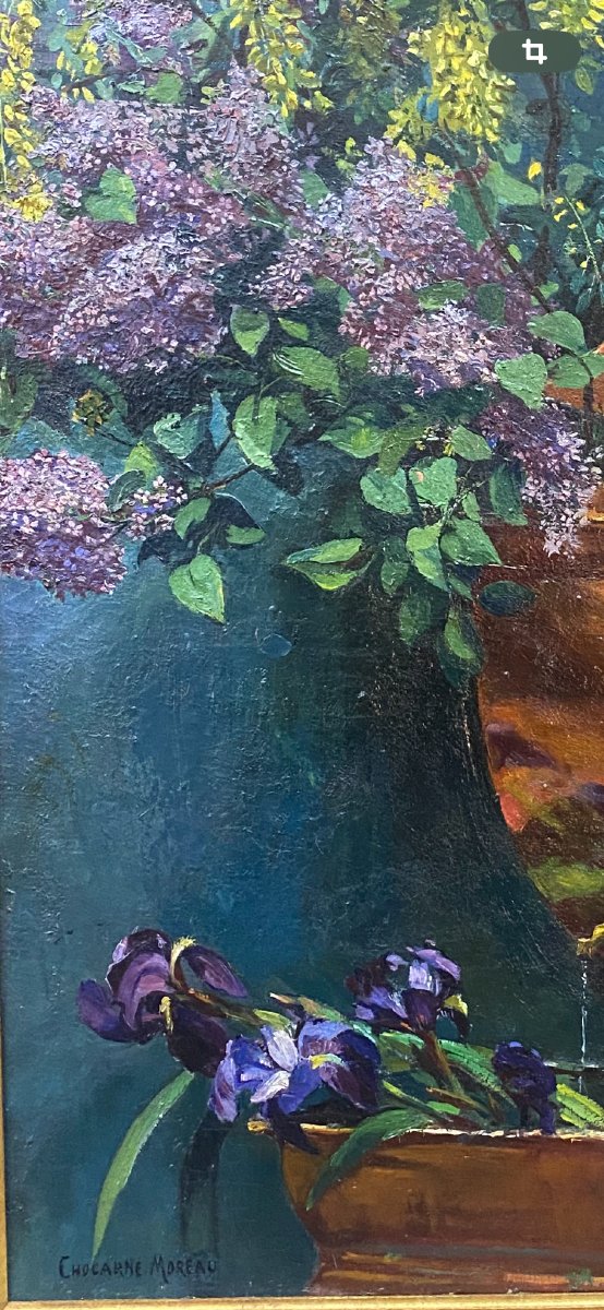 Oil On Canvas Chocarne-moreau 19th Century -photo-2