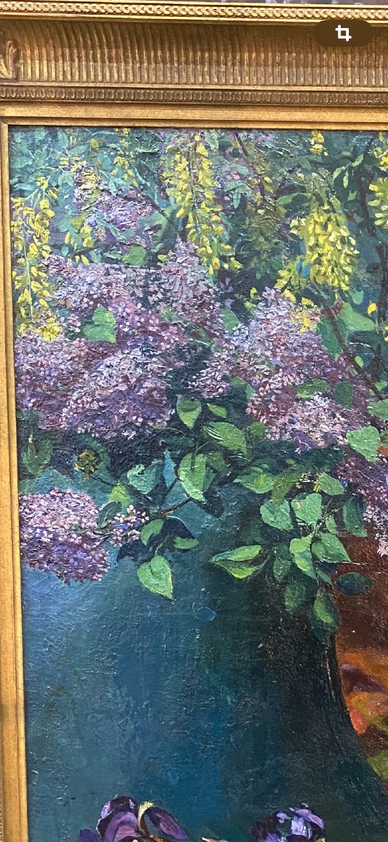 Oil On Canvas Chocarne-moreau 19th Century -photo-3