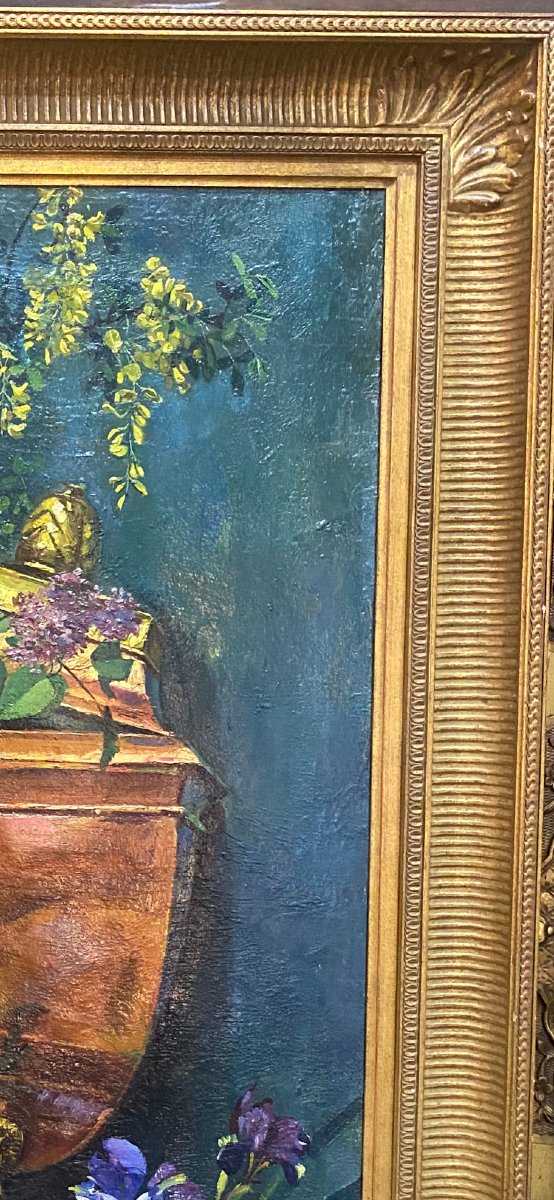 Oil On Canvas Chocarne-moreau 19th Century -photo-1