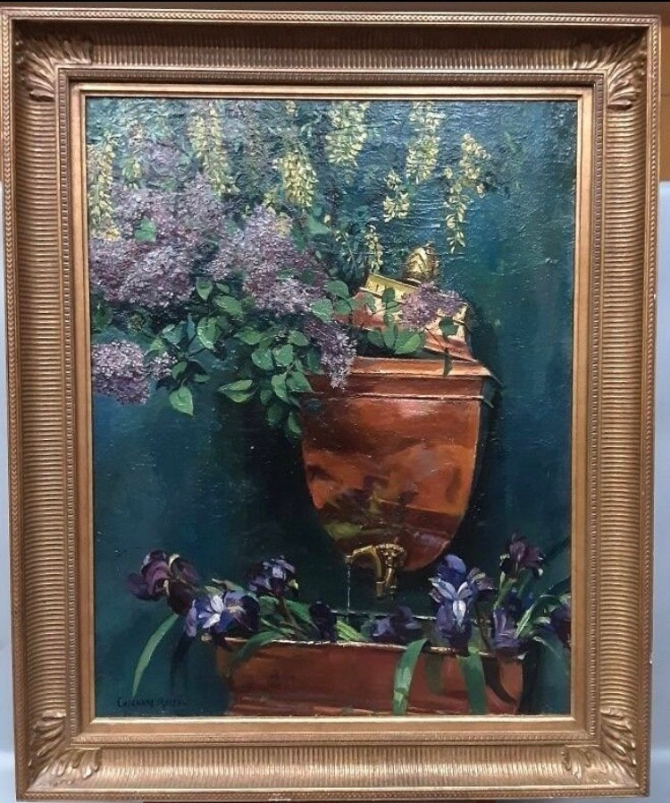 Oil On Canvas Chocarne-moreau 19th Century 