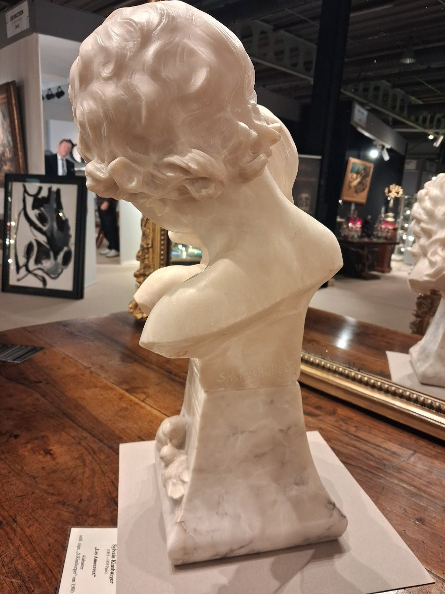 Sculpture en albatre Sylvain Kinsburger  1855/1935-photo-1