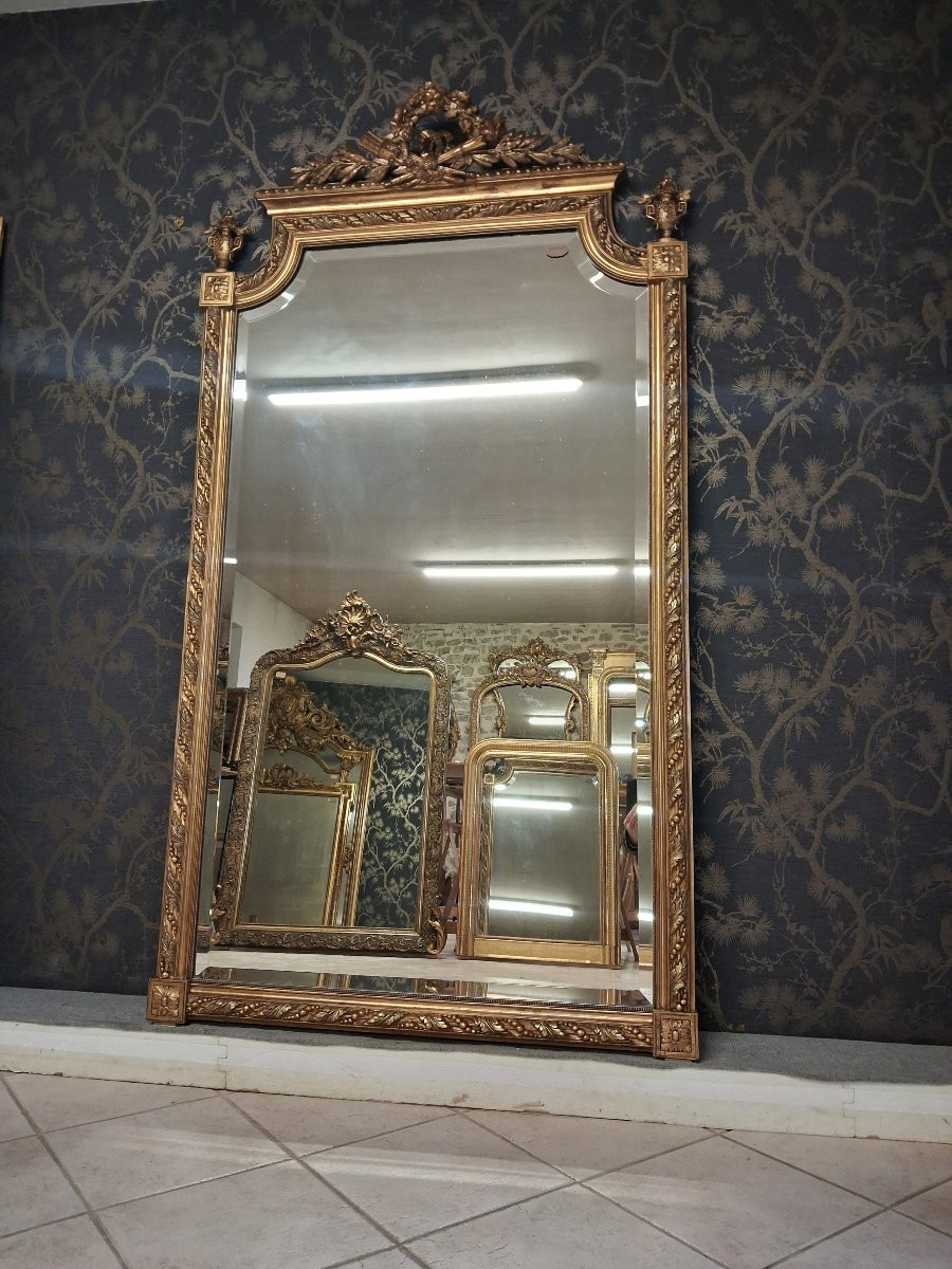 Miroir époque Napoléon III 205 x 111-photo-2
