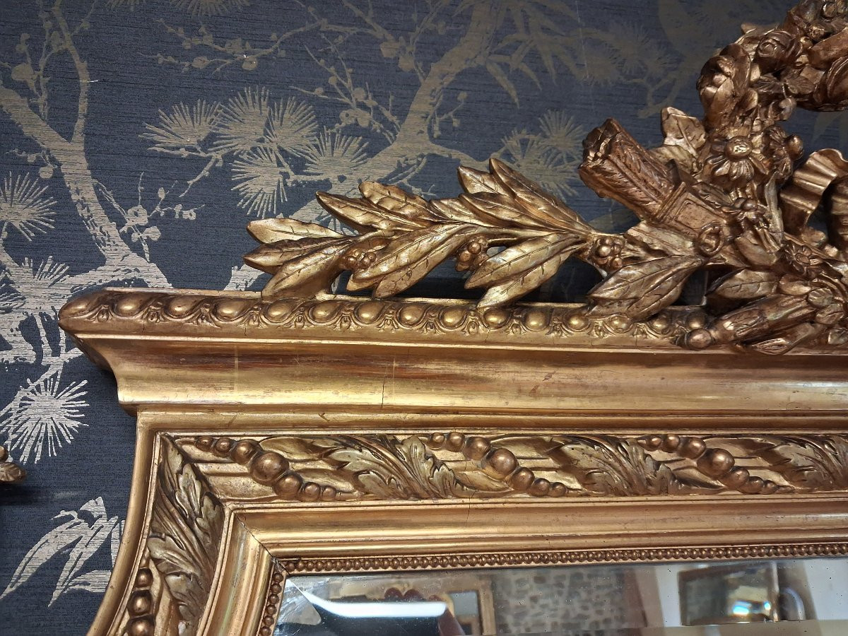 Miroir époque Napoléon III 205 x 111-photo-2