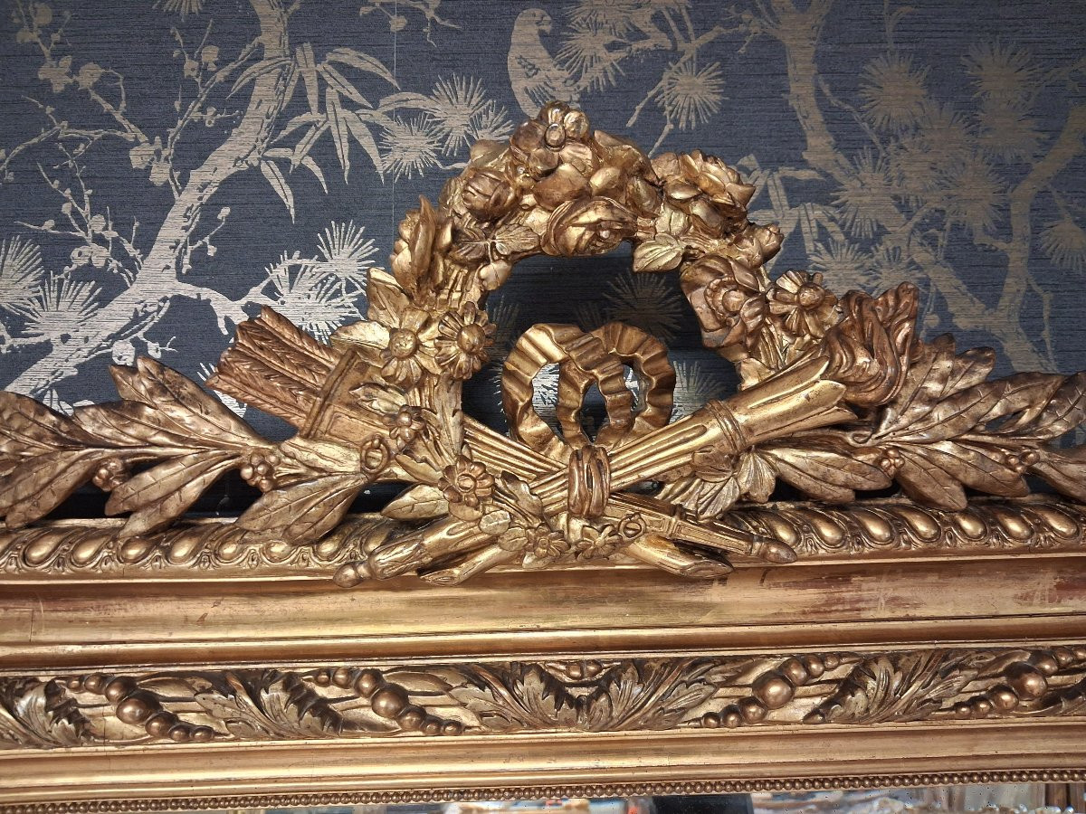 Miroir époque Napoléon III 205 x 111-photo-3