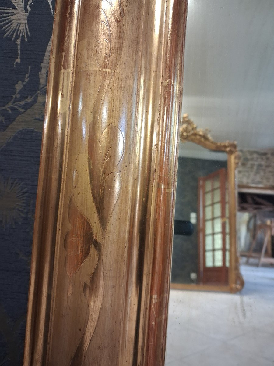 Louis Philippe Style Mirror With Pediment, 141 X 80 Cm-photo-3