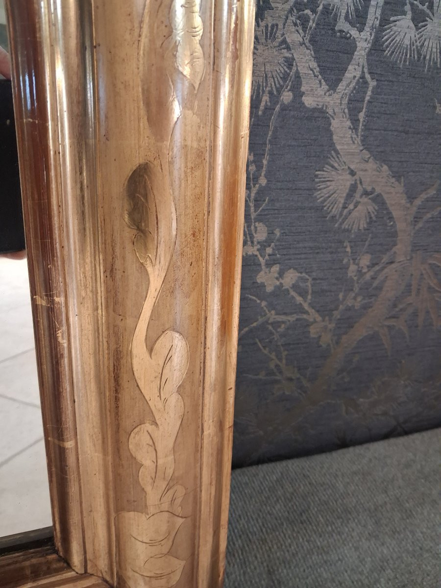 Louis Philippe Style Mirror With Pediment, 141 X 80 Cm-photo-7