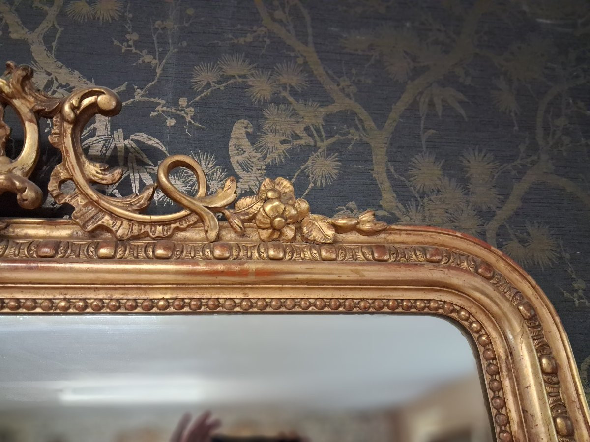 Louis Philippe Style Mirror With Pediment, 186 X 135-photo-4