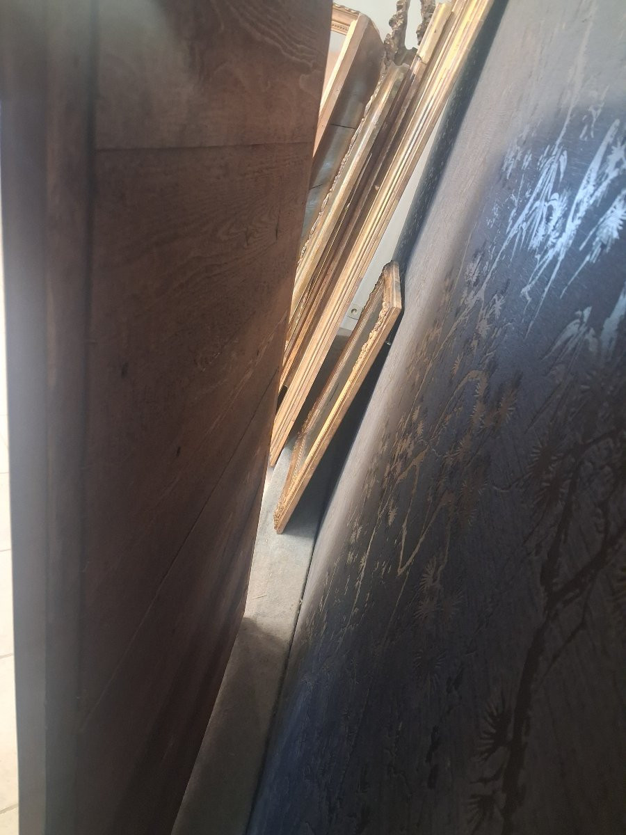 Miroir Louis Philippe à fronton 154 x   98-photo-8