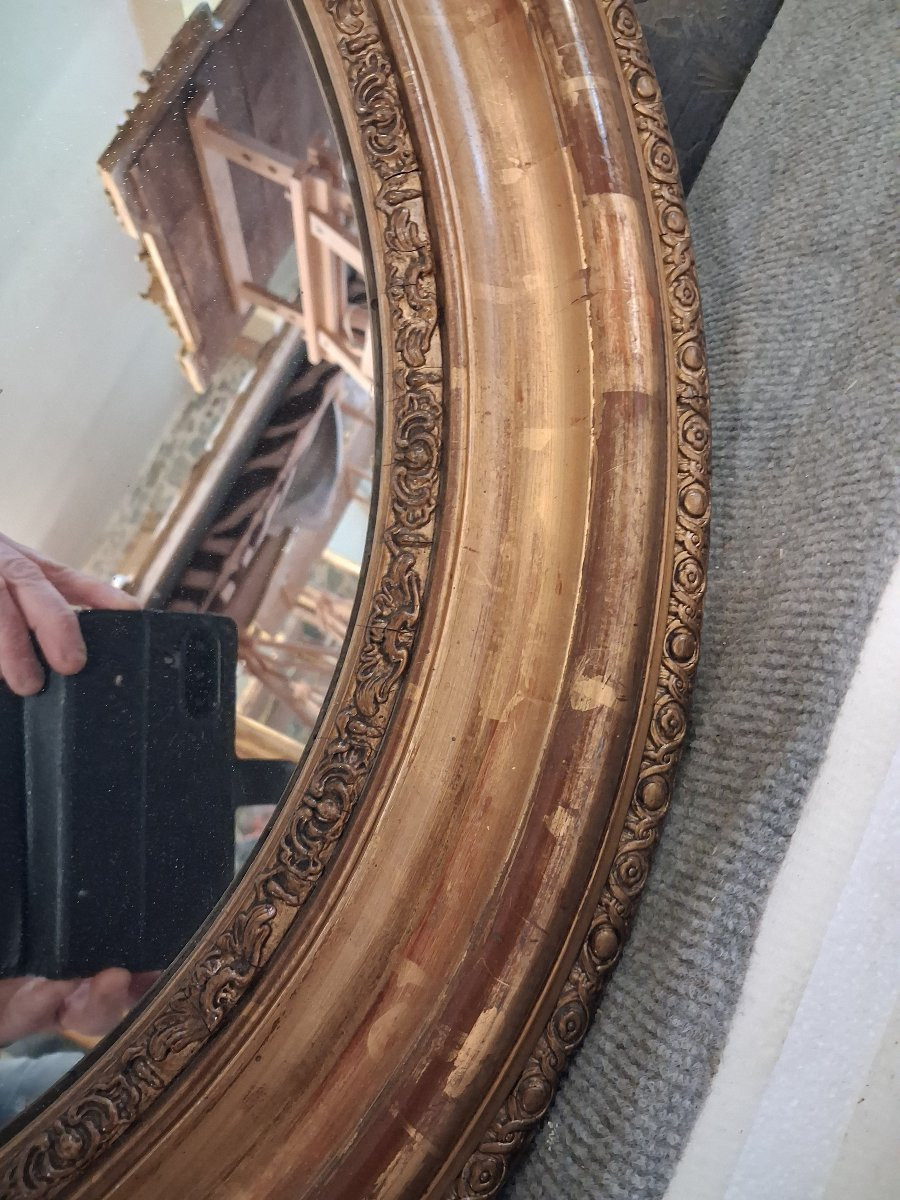 Miroir époque louis Philippe oval 82x72-photo-5