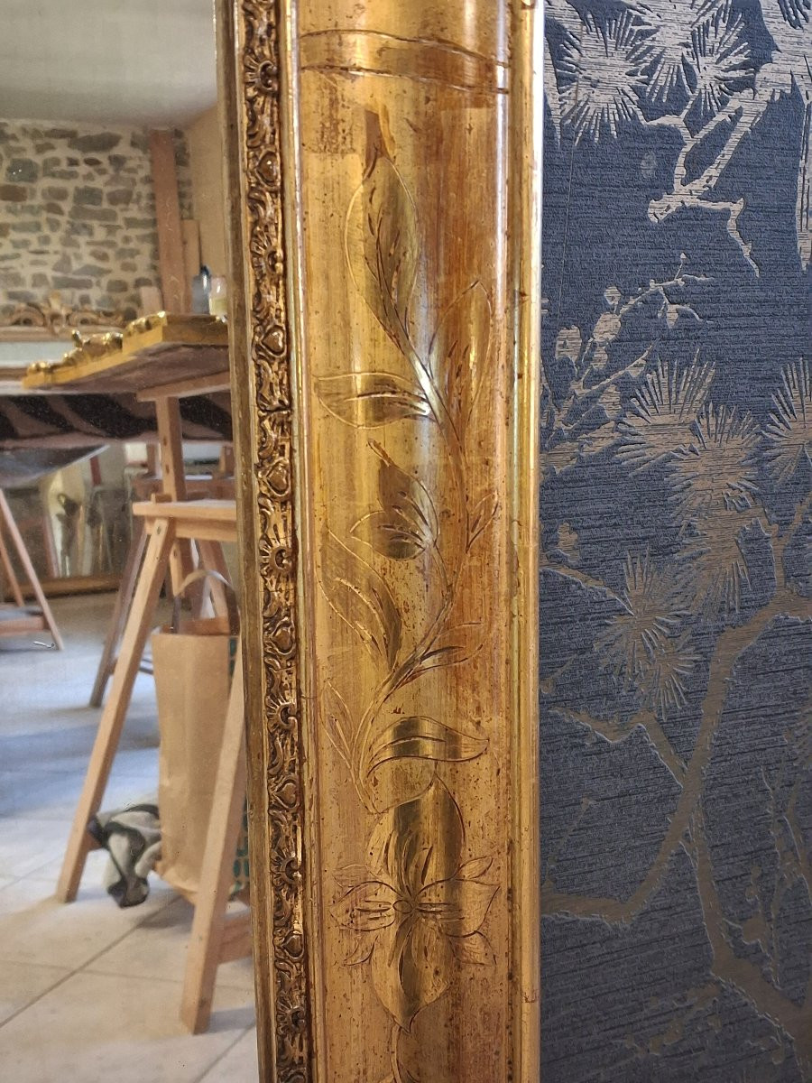 Miroir époque restauration 109x 69-photo-3