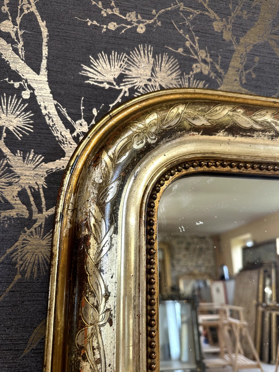 Miroir époque louis Philippe argent  133x 98 -photo-3