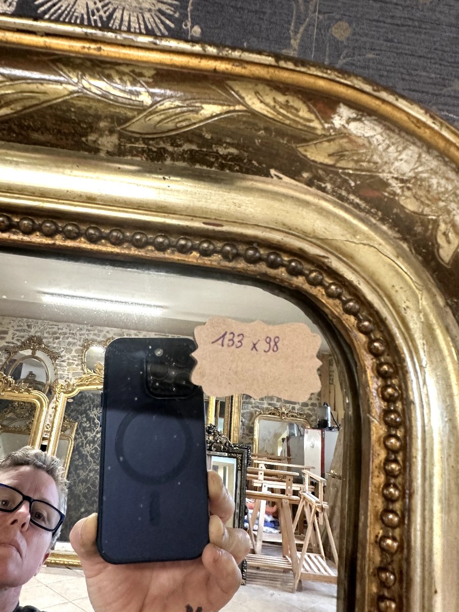 Miroir époque louis Philippe argent  133x 98 -photo-4