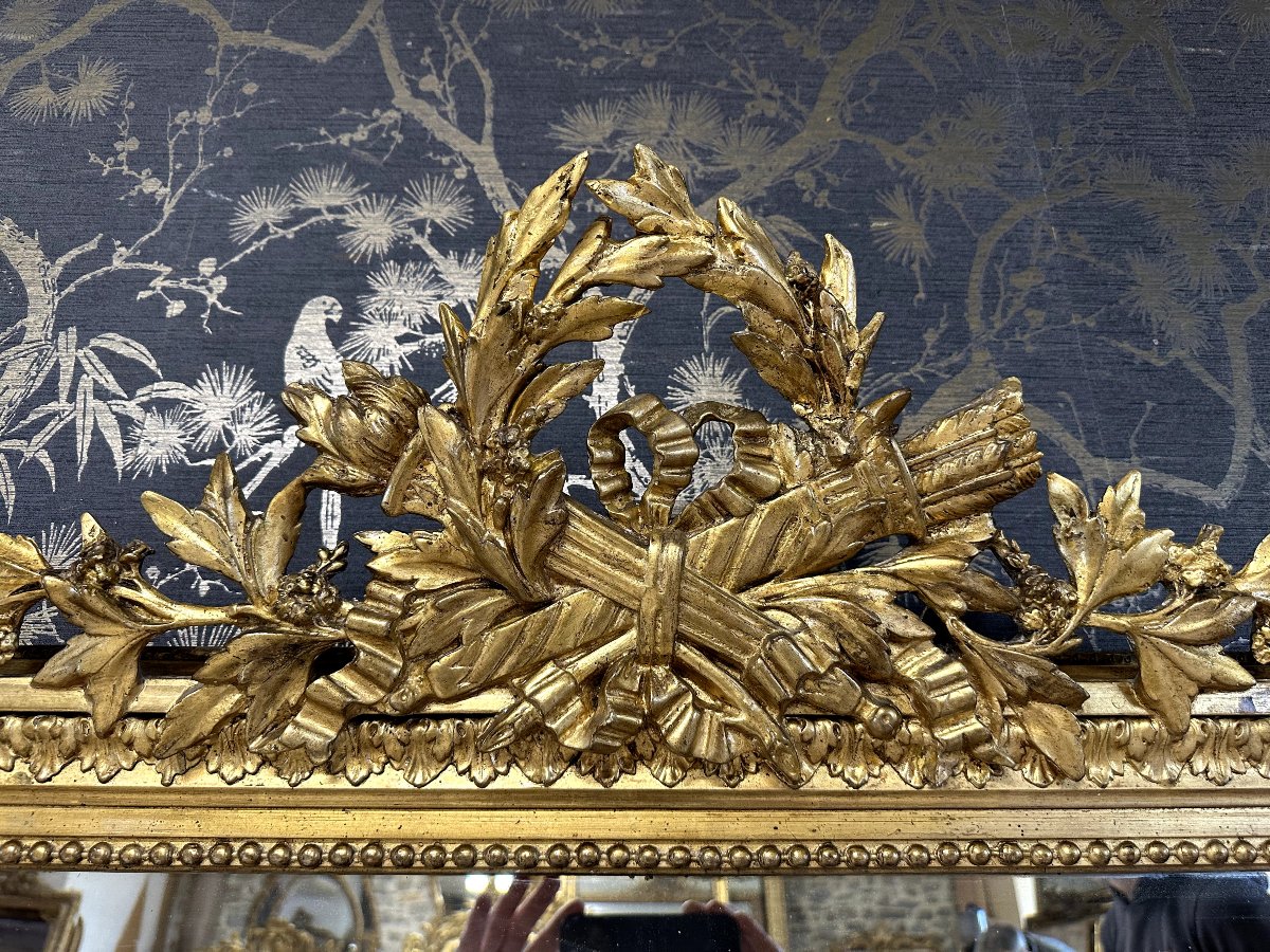Miroir époque Napoléon III 149 x 107  x 112-photo-2