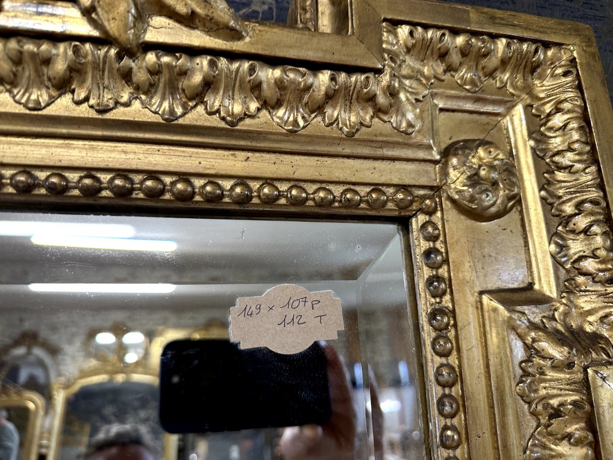 Miroir époque Napoléon III 149 x 107  x 112-photo-7