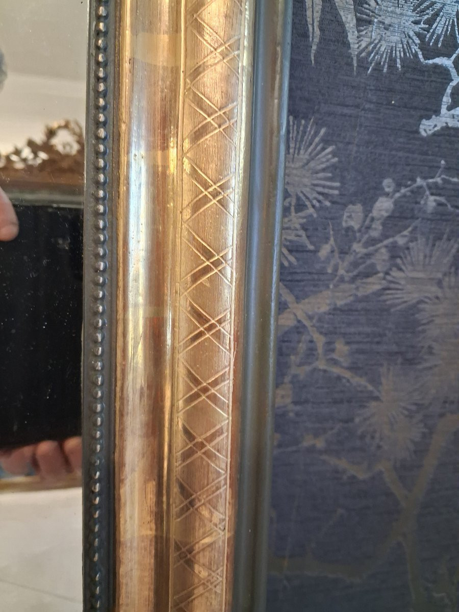 Louis Philippe Period Mirror 67 X 51-photo-3