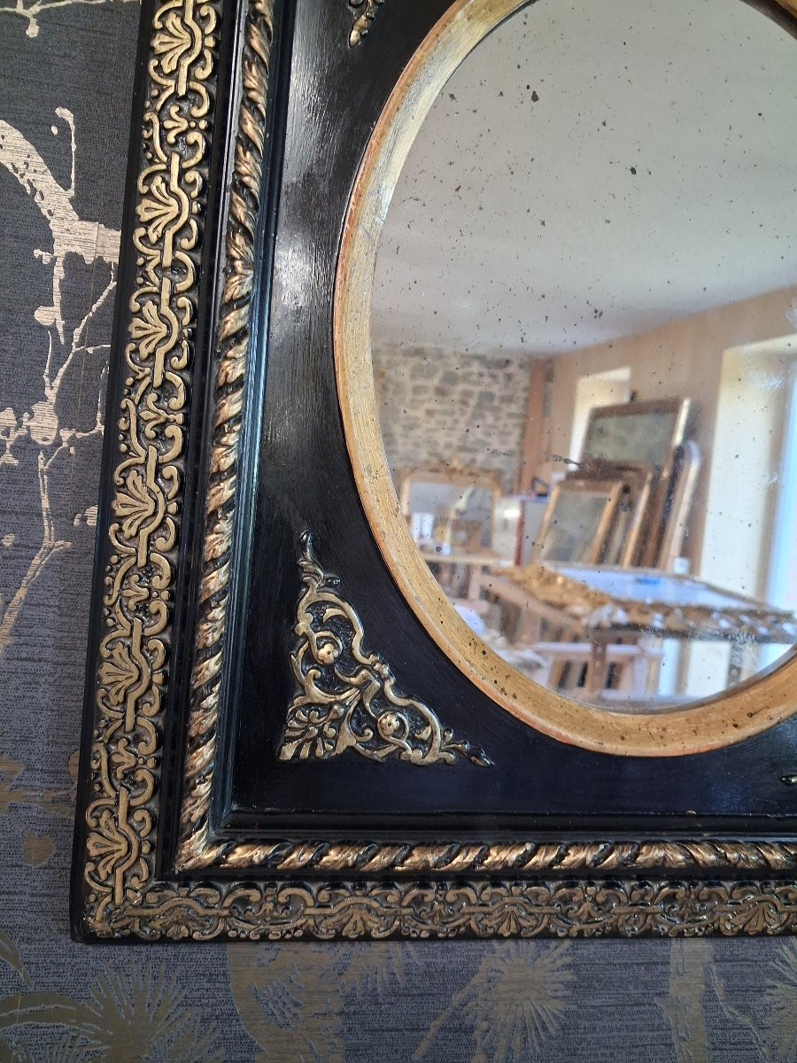 Mirror Napoleon III Period 47 X 41cm-photo-3