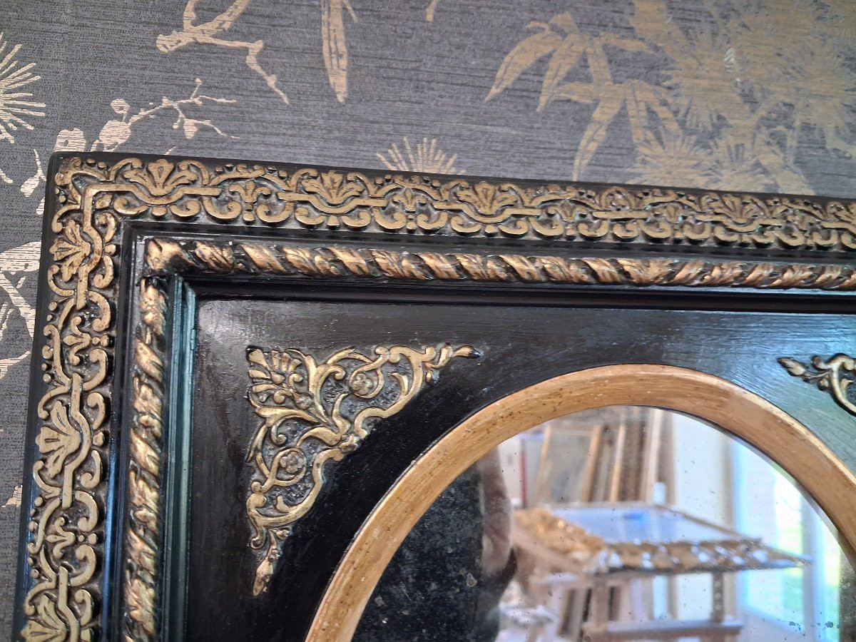 Mirror Napoleon III Period 47 X 41cm-photo-1