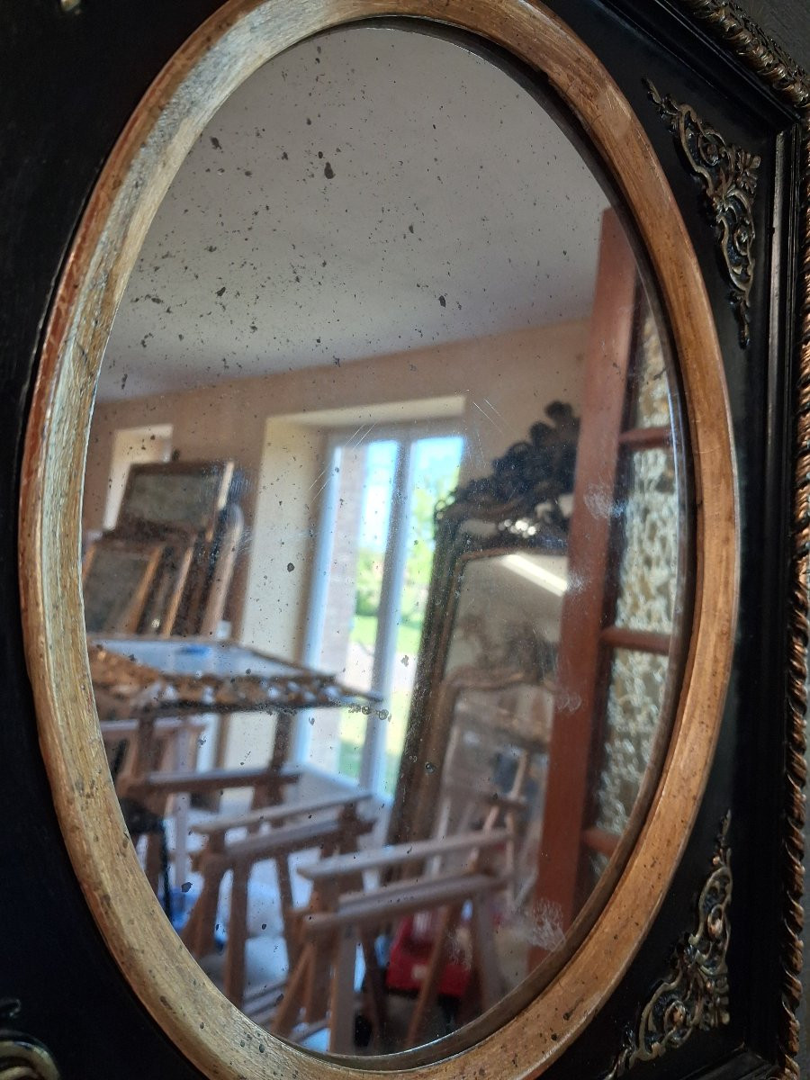 Mirror Napoleon III Period 47 X 41cm-photo-4
