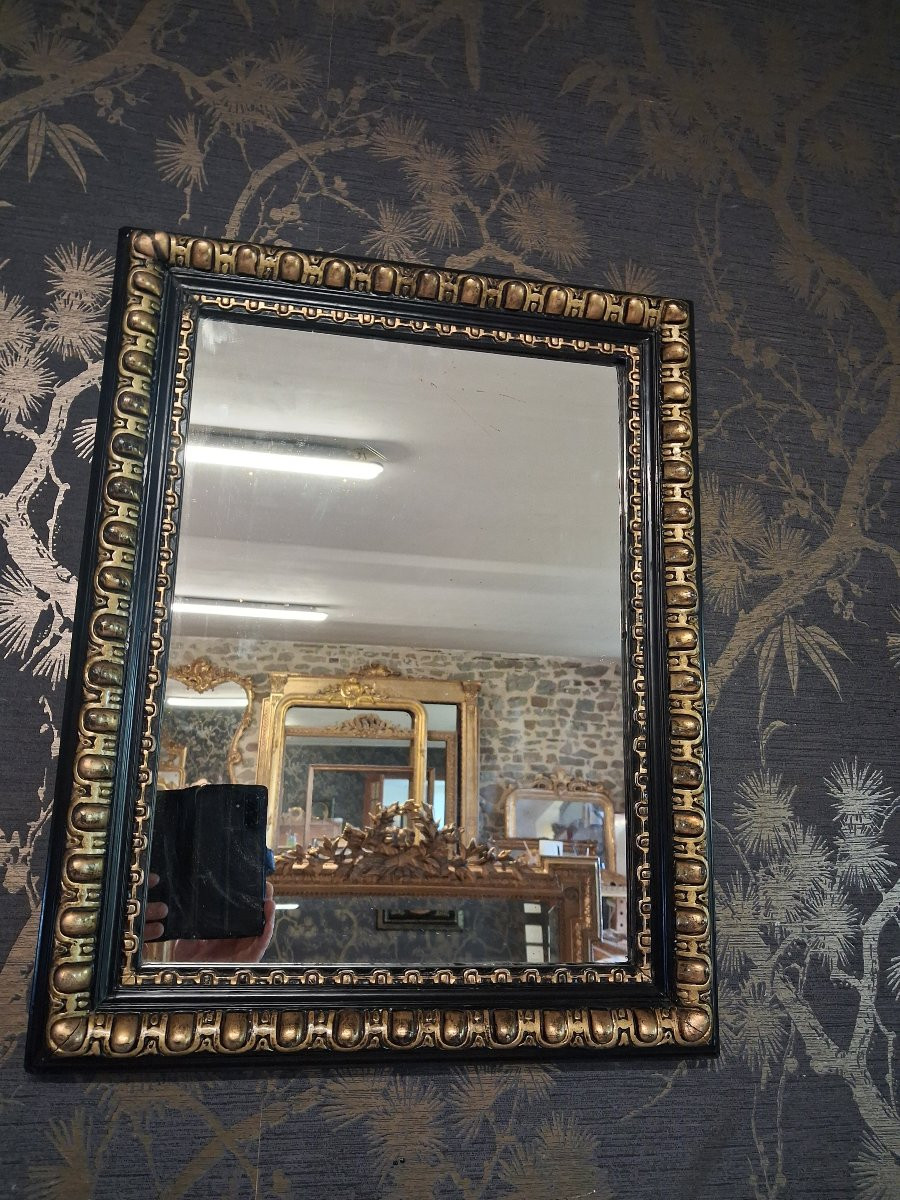 Mirror Napoleon III Period 49 X 39cm-photo-2