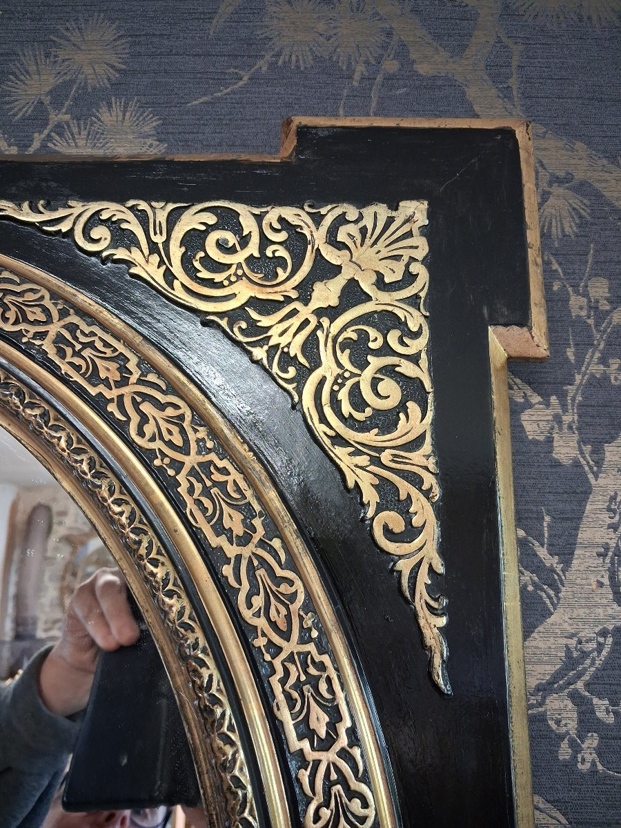 Napoleon III Period Mirror 70 X 62-photo-3