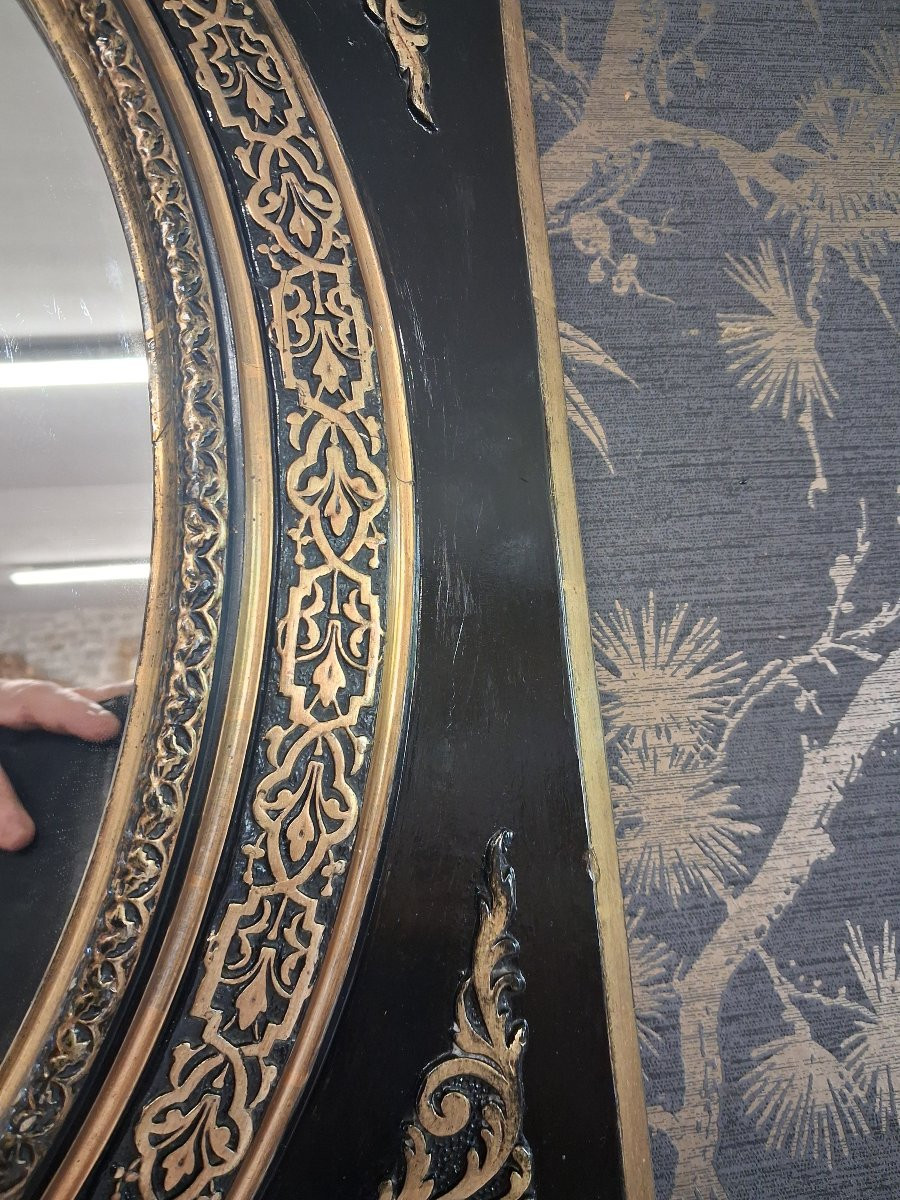 Napoleon III Period Mirror 70 X 62-photo-4