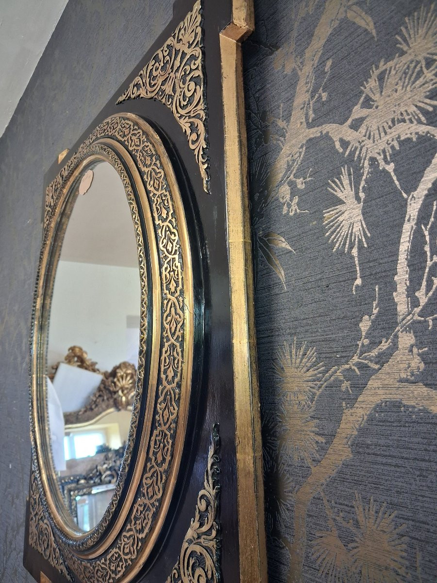 Napoleon III Period Mirror 70 X 62-photo-7